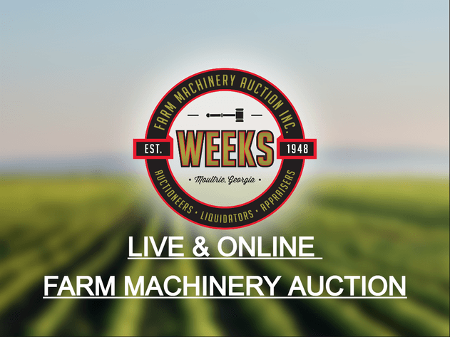 Image for LIVE & ONLINE Weeks Farm Machinery Auction, Inc. - Wed. Dec. 11