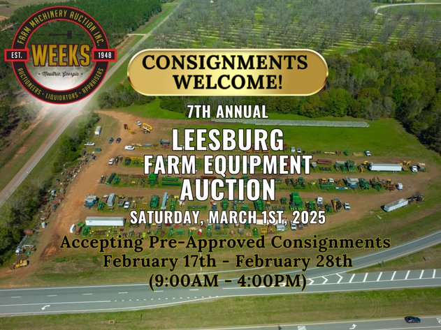 Image for RING 1 - 7th Annual Leesburg Farm Equipment Auction - Mar. 1st.