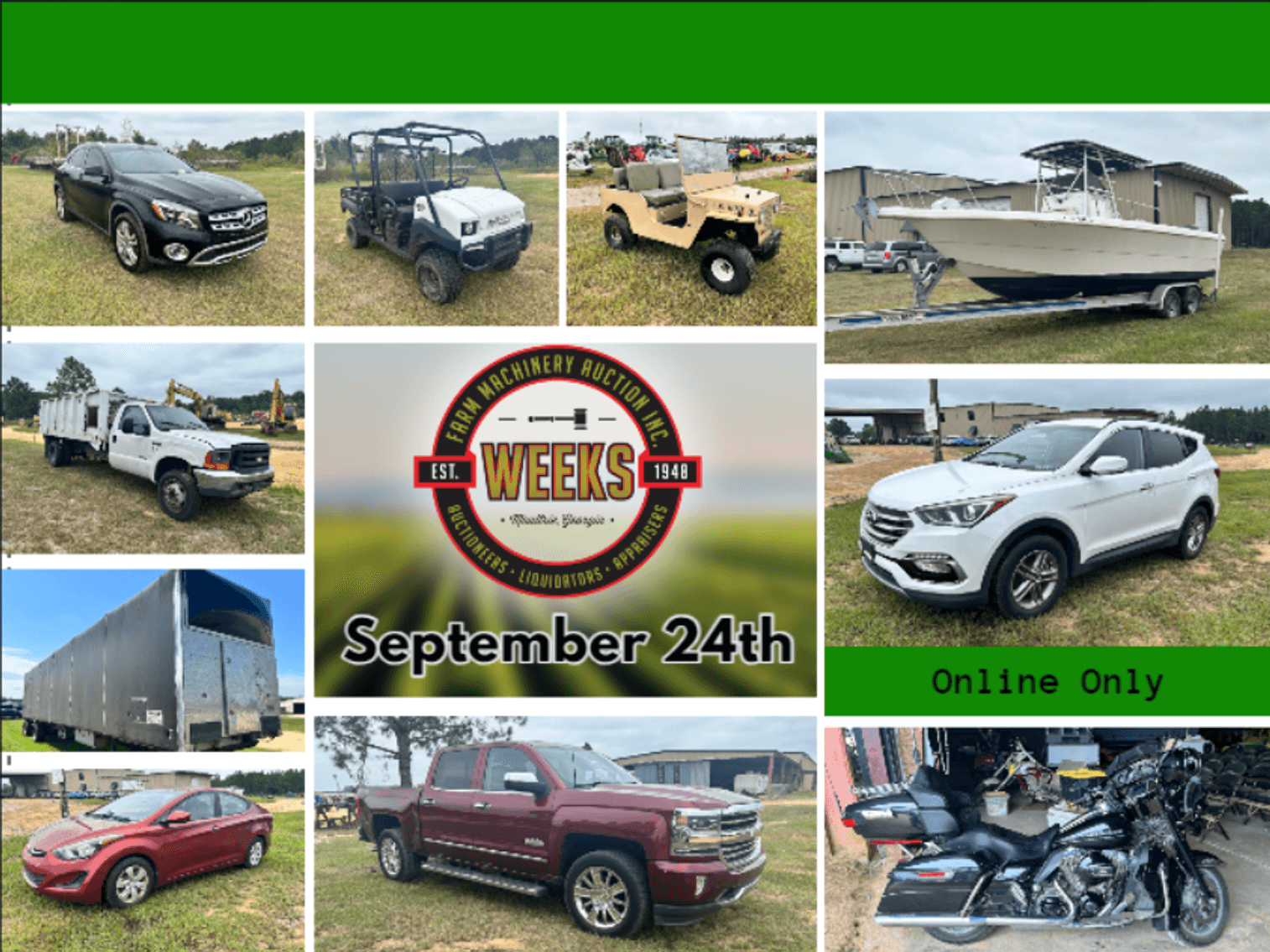Image for Cars, Trucks, and Toys! - September 24th - Weeks Farm Machinery - Moultrie, GA