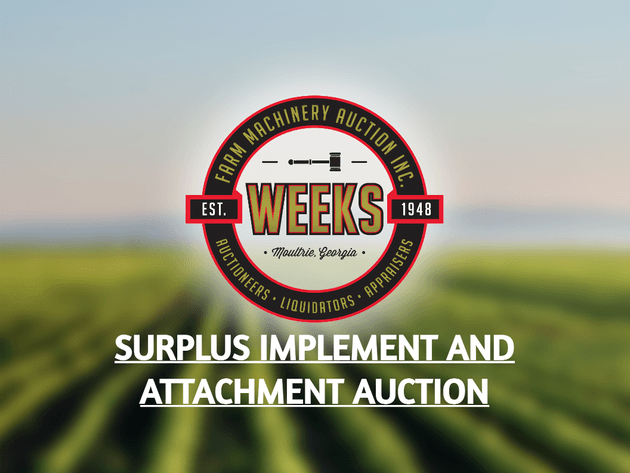 Image for ONLINE ONLY Surplus Implement and Attachment Auction