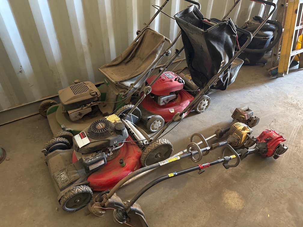 (3) Mowers & (3) Weed Eaters