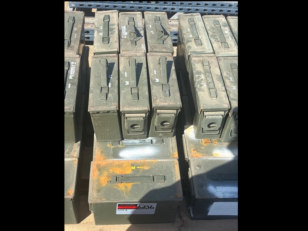 Qty of 11 Military Steel Ammunition Cans/Boxes