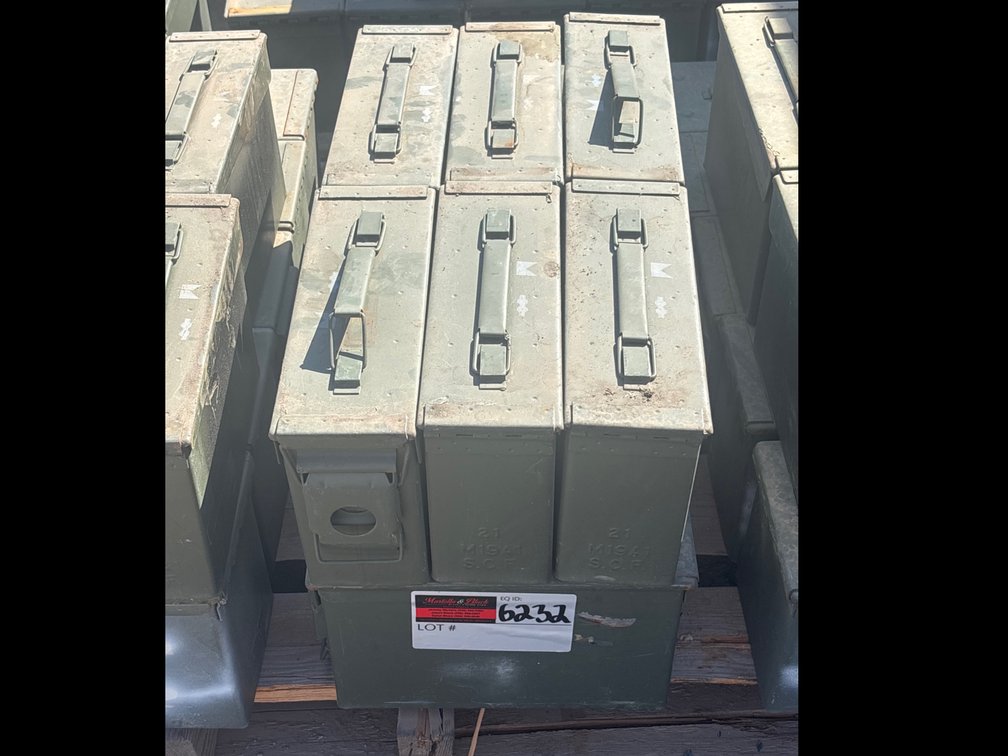 Qty of 11 Military Steel Ammunition Cans/Boxes
