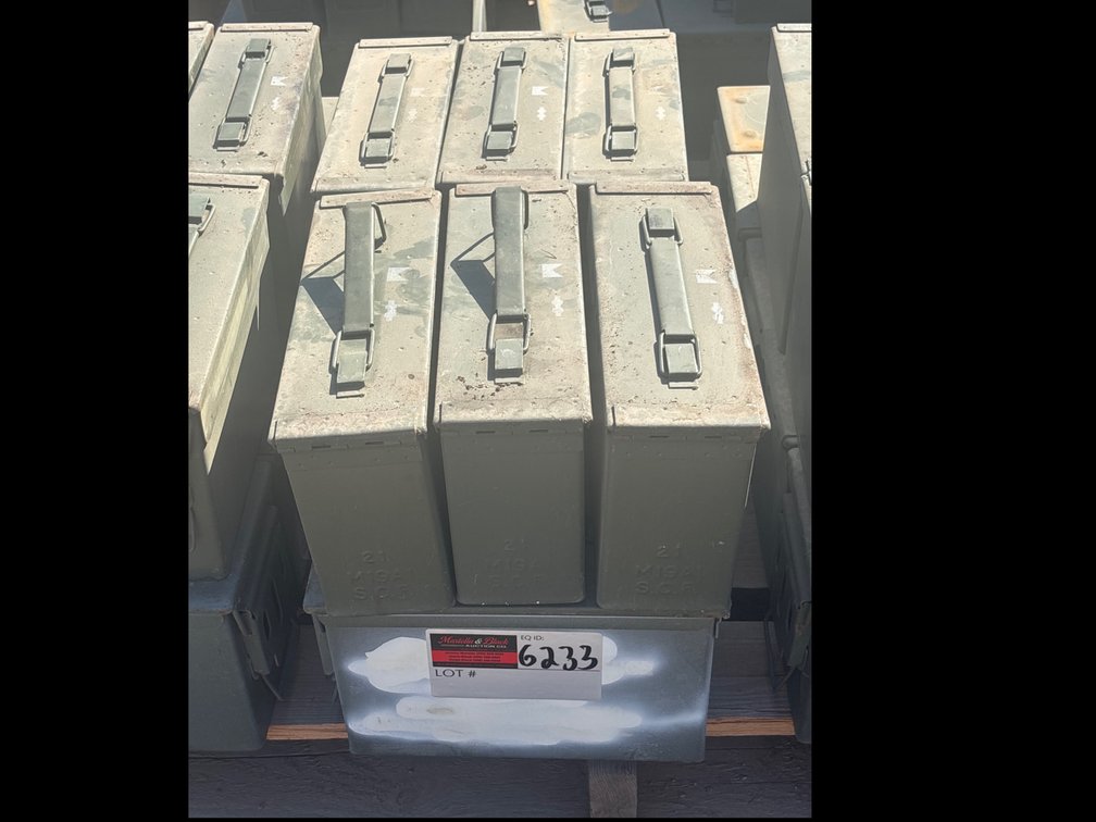 Qty of 11 Military Steel Ammunition Cans/Boxes