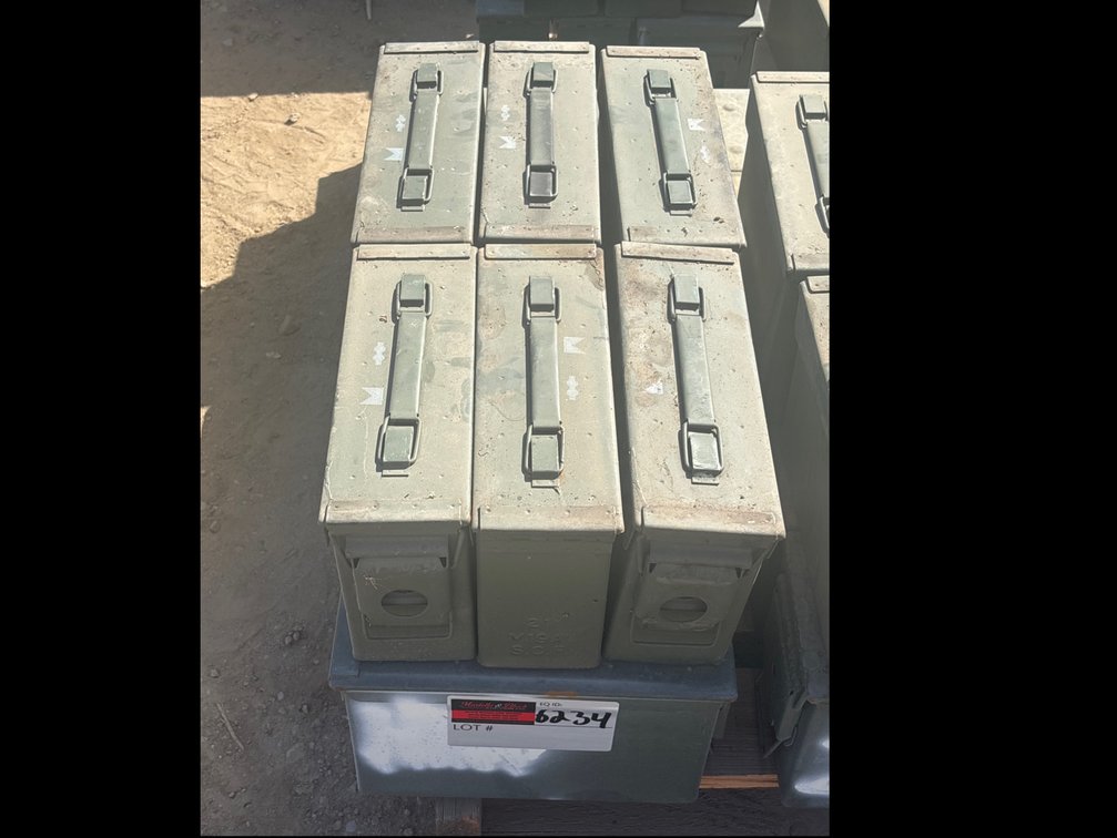 Qty of 11 Military Steel Ammunition Cans/Boxes