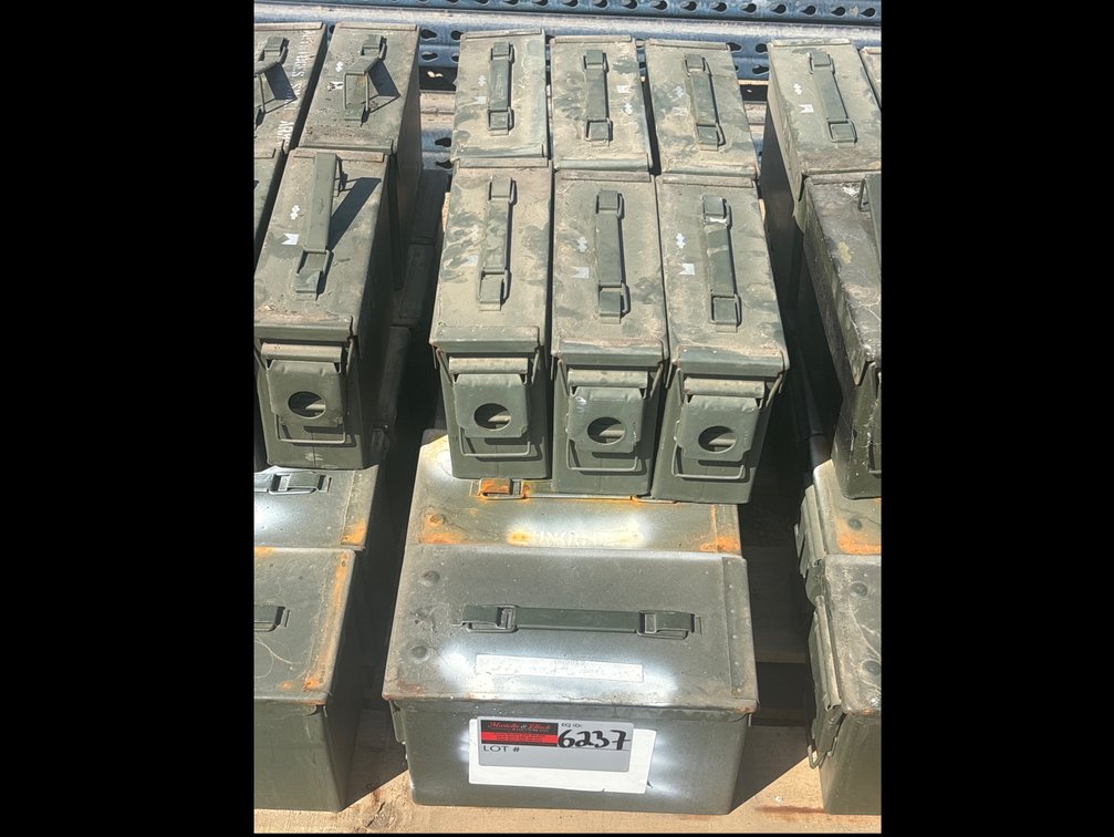 Qty of 11 Military Steel Ammunition Cans/Boxes